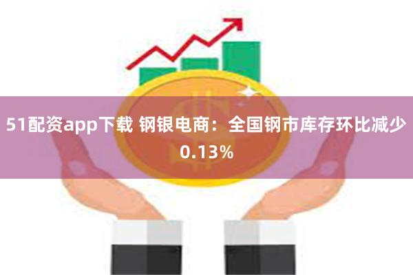 51配资app下载 钢银电商：全国钢市库存环比减少0.13%